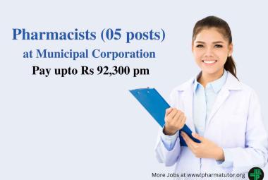 Recruitment of Pharmacists under Municipal Corporation