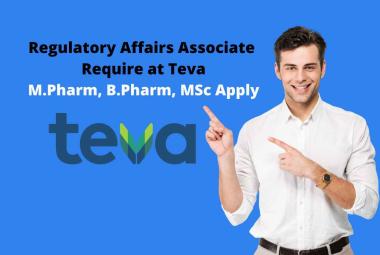 Require Regulatory Affairs Associate at Teva