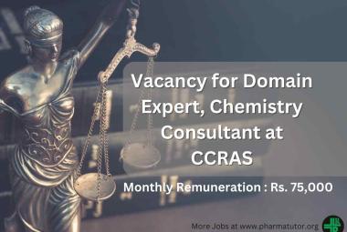 Vacancy for Domain Expert, Chemistry Consultant at CCRAS