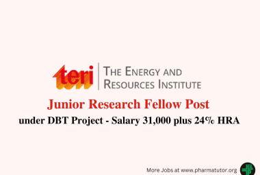 Vacancy for Junior Research Fellow under DBT Project at TERI