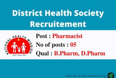 Vacancy for Pharmacists at District Health Society