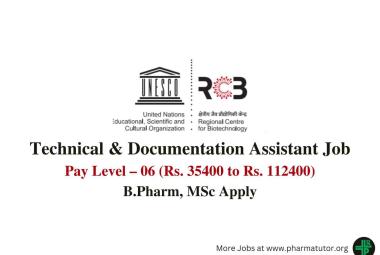 Vacancy for Technical Assistant, Documentation Assistant at Regional Centre for Biotechnology