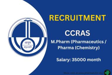 Walk-in-lnterview for Senior Research Fellow Pharmacy at CCRAS