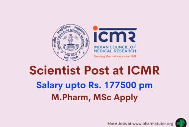 Apply Online for Scientist Post at Indian Council of Medical Research