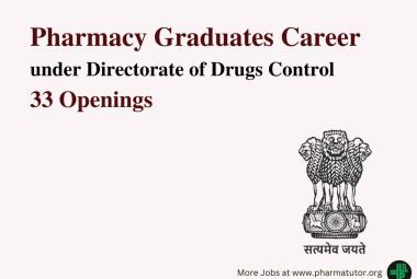 Career for Pharmacy Graduates under Directorate of Drugs Control