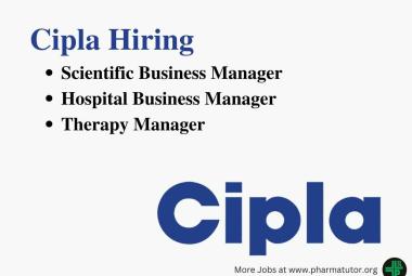 Cipla Hiring Scientific Business Manager