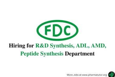 Hiring for R&D Synthesis, ADL, AMD, Peptide Synthesis Department at FDC India