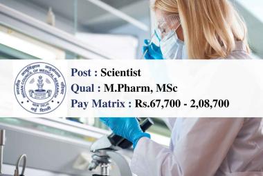 ICMR invites online applications for Post of Scientist