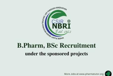 Interview for B.Pharm, BSc under the sponsored projects at NBRI