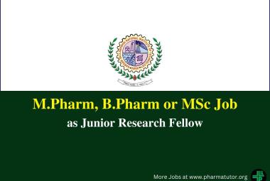 Job for M.Pharm, B.Pharm or MSc as Junior Research Fellow at SVNIT