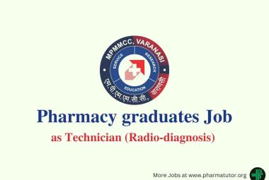 Job for Pharmacy graduates as Technician at MPMMMCC