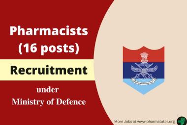 Job opening for Pharmacists under Ministry of Defence