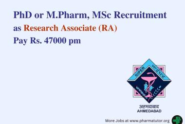 Opportunity for PhD or M.Pharm, MSc as Research Associate at NIPER