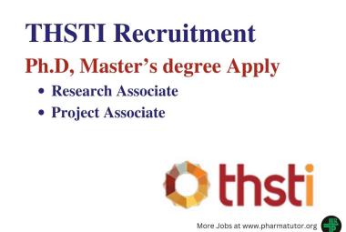 THSTI Hiring Research Associate, Project Associate