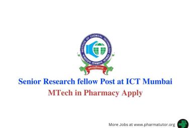 Vacancy for Senior Research fellow at ICT Mumbai