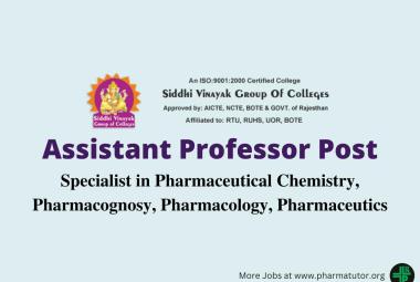 Vacancy for Assistant Professor at Siddhi Vinayak Group of Institutions