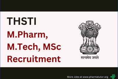 Vacancy for M.Pharm, M.Tech, MSc as Project Associate at THSTI
