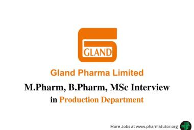 Walk in Drive for Production at Gland Pharma