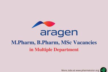 Walk in for M.Pharm, B.Pharm, MSc in Multiple Department at Aragen
