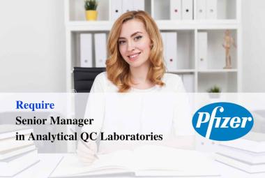 Work as Senior Manager in Analytical QC Laboratories at Pfizer
