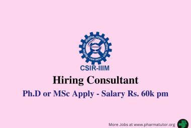 Applications are invited for post of Consultant at IIIM