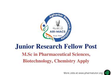 Applications are invited for post of JRF at Agharkar Research Institute