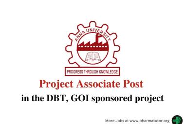 Applications are invited for post of Project Associate at Anna University
