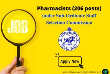 Apply Online for Pharmacists under under Sub-Ordinate Staff Selection Commission