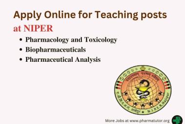 Apply Online for Teaching posts at NIPER