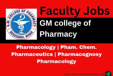 Assistant Professor/ Associate Professor jobs at G M College of Pharmacy