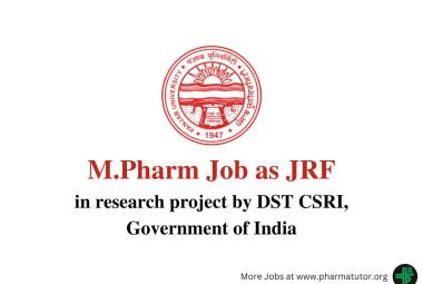 Career for M.Pharm as Junior Research Fellow at Panjab University
