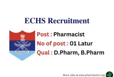 ECHS Central Organisation invites applications for post of Pharmacist