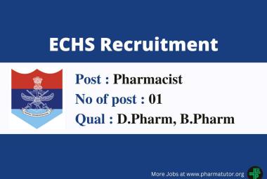 ECHS invites applications for post of Pharmacist