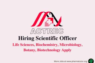 Hiring Scientific Officer at Tata Memorial Centre - ACTREC