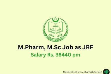 Job for M.Pharm, M.Sc as JRF at Jamia Hamdard
