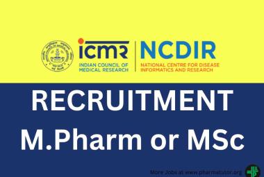 Jobs at NCDIR - M.Pharm or MSc candidates walk in