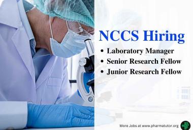 NCCS invites applications for Laboratory Manager, SRF, JRF