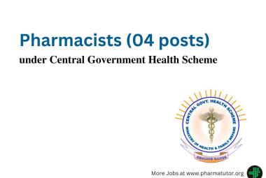 Recruitment for Pharmacists under Central Government Health Scheme