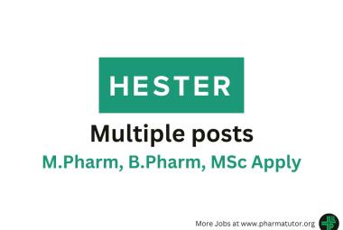 Walk in Drive for M.Pharm, B.Pharm, MSc as Multiple posts at Hester Biosciences
