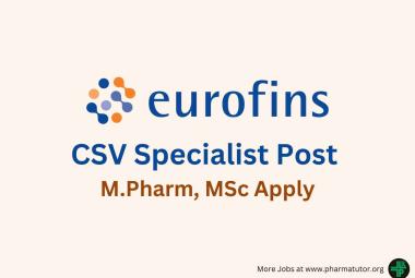 Work as CSV Specialist at Eurofins Scientific