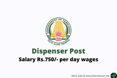 Applications are invited for post of Dispenser at District Health Society