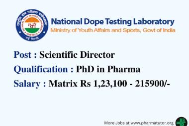 Applications are invited for post of Scientific Director at National Anti-Doping Agency