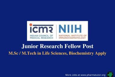 Apply Online for Junior Research Fellow at NIIH