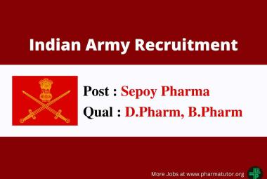 Apply Online for Selection Test for Sepoy Pharma at Indian Army