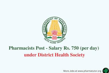 Job for Pharmacist under District Health Society