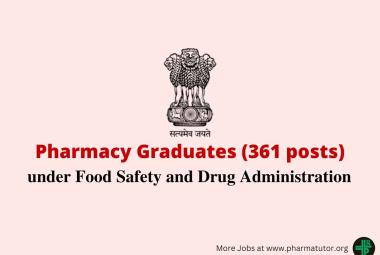 Vacancy for Pharma graduates as Government Analyst under Food Safety and Drug Administration