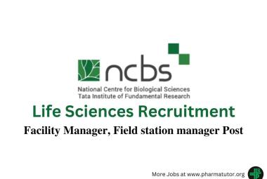Life Sciences Recruitment at National Centre for Biological Sciences