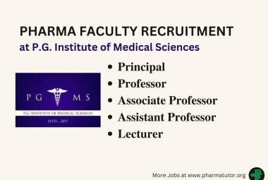 Pharma Faculty Recruitment at P.G. Institute of Medical Sciences
