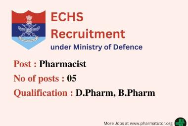 Recruitment for Pharmacists under Ministry of Defence, ECHS Prayagraj