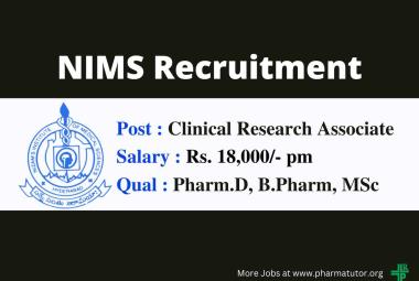 Vacancy for Clinical Research Associate at NIMS